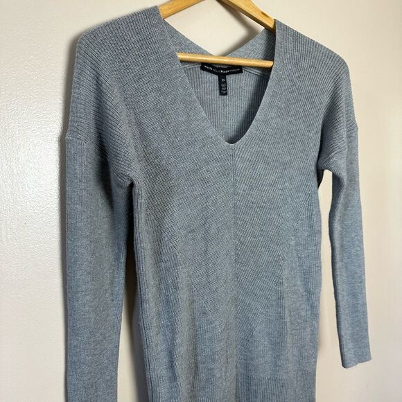 CLEARANCE! Gray WHBM Ribbed V-Neck Tunic Sweater Size XS EUC - Picture 3 of 5